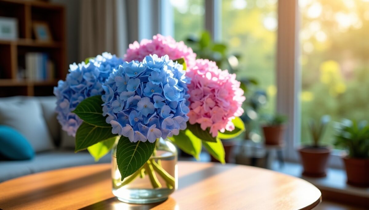 Astuces efficaces pour prolonger la beauté de vos hortensias en vase